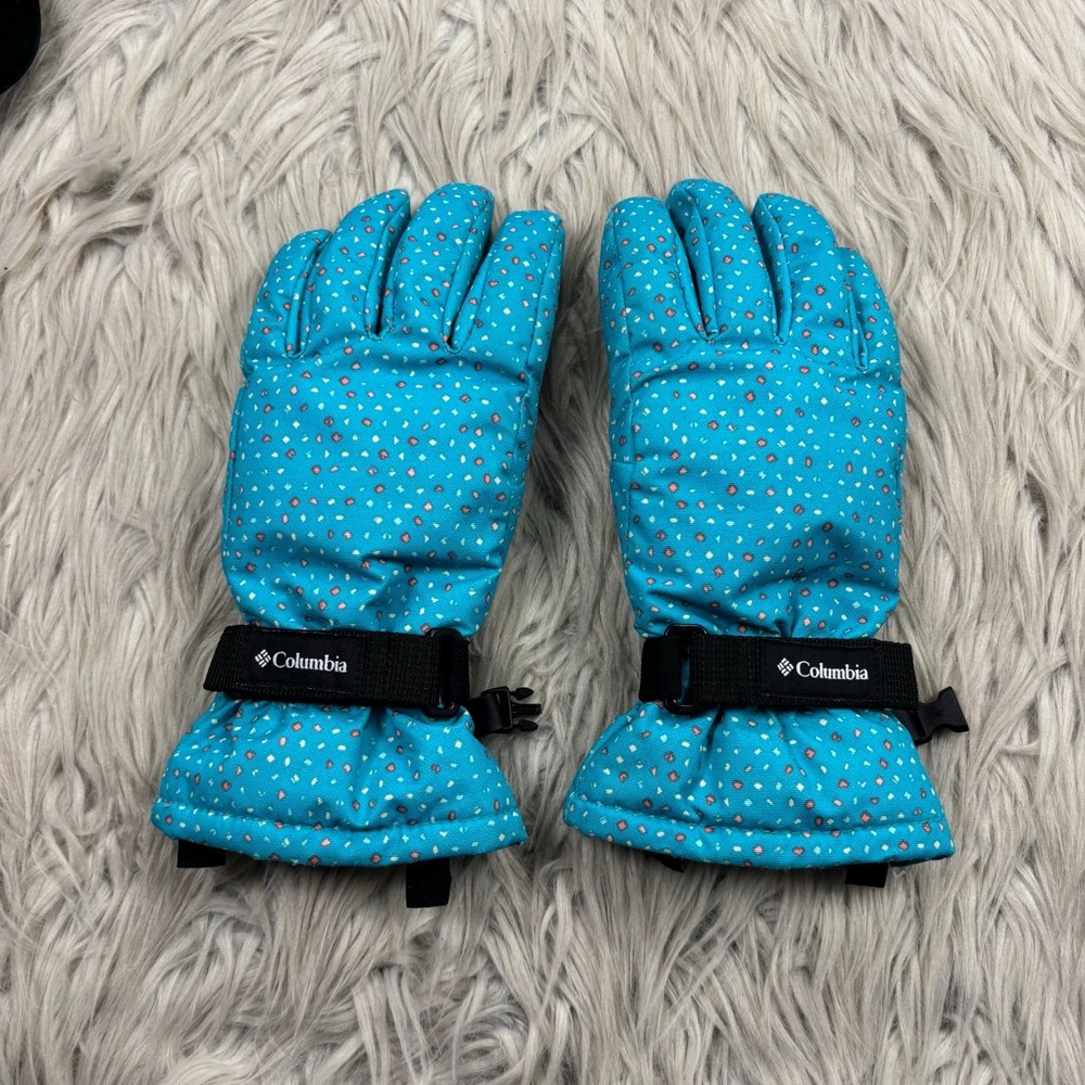 Columbia Kids' Youth XS Core Gloves BlueGeyser‎ Sparkler Print Snow Winter